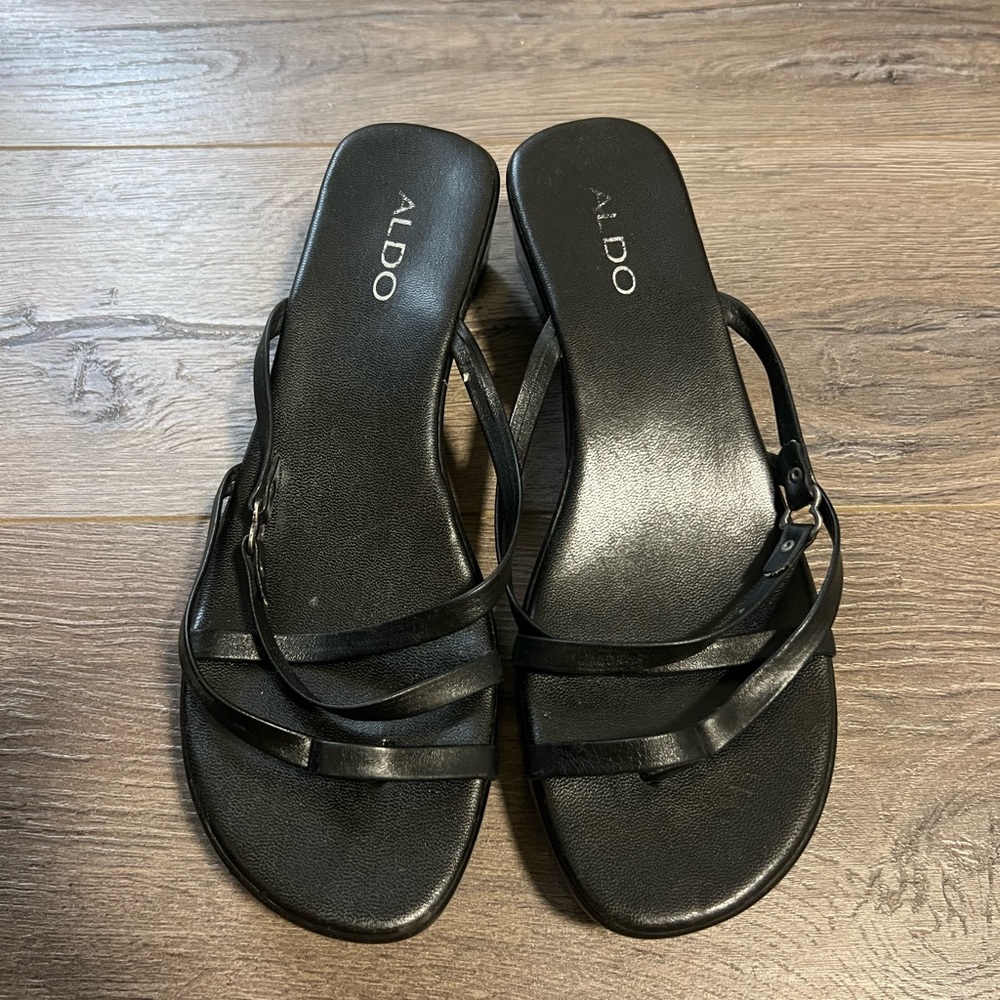 Black strappy sandals